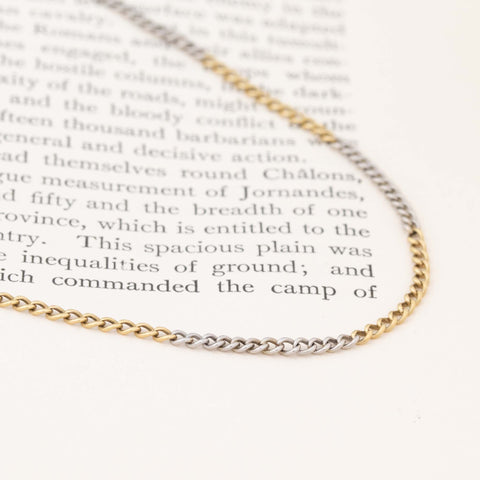 Vintage Two-Tone Chain, Platinum and 18kt Gold