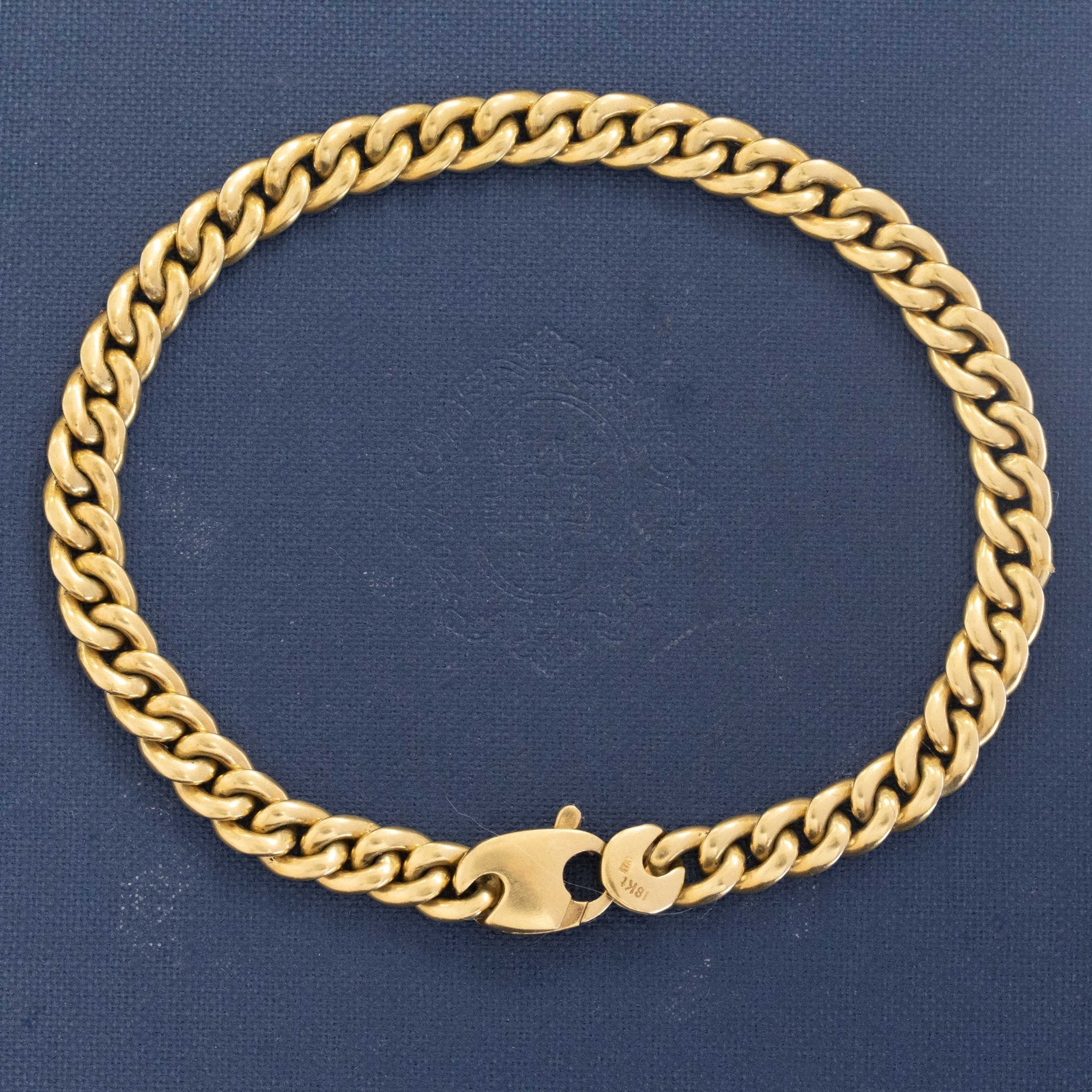 Vintage Two-Tone Curb Link Bracelet
