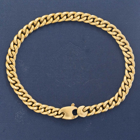 Vintage Two-Tone Curb Link Bracelet