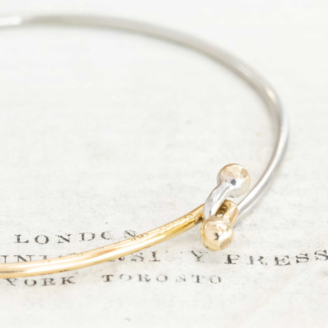 Vintage Two Tone Hook Bangle by Cartier