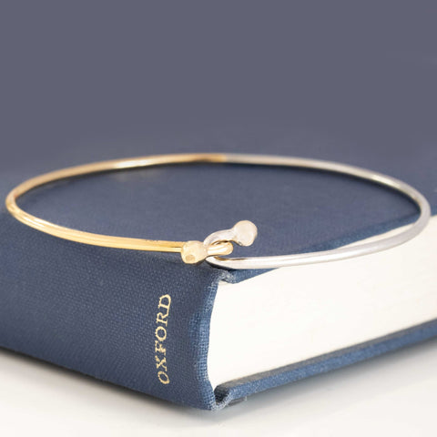 Vintage Two Tone Hook Bangle by Cartier