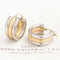 Vintage Two-Tone Huggie Hoops