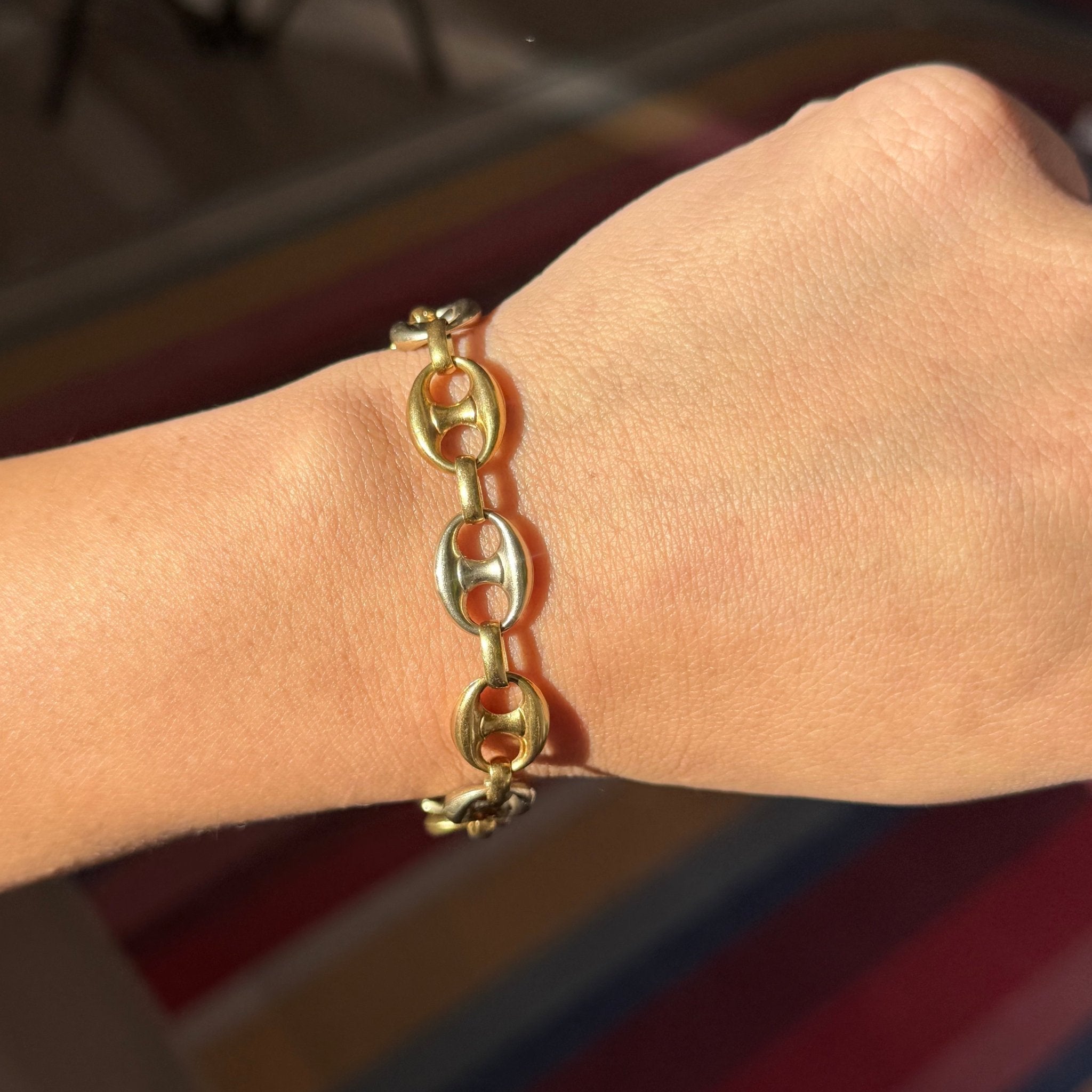 Vintage Two-Tone Mariner Link Bracelet, by Uno A Erre