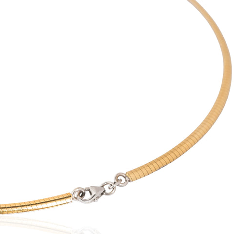 Vintage Two-Tone Omega Necklace, Italian