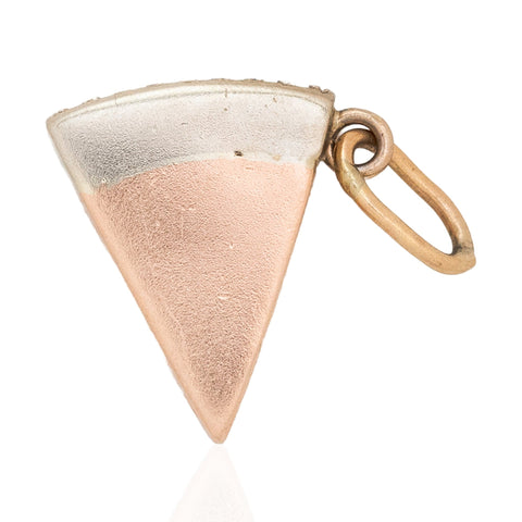 Vintage Two-Tone Pie Slice Charm