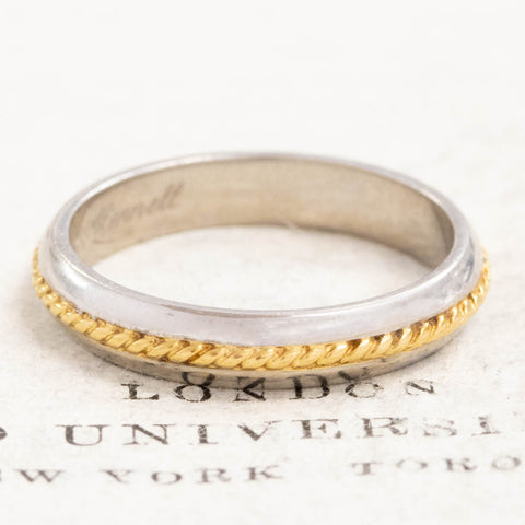 Vintage Two-Tone Slim Rope Band, English