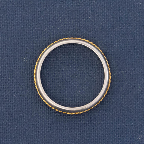 Vintage Two-Tone Slim Rope Band, English