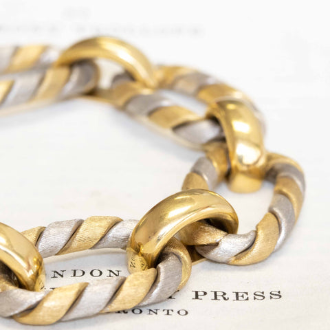 Vintage Two-Tone "Wrapped" Bracelet