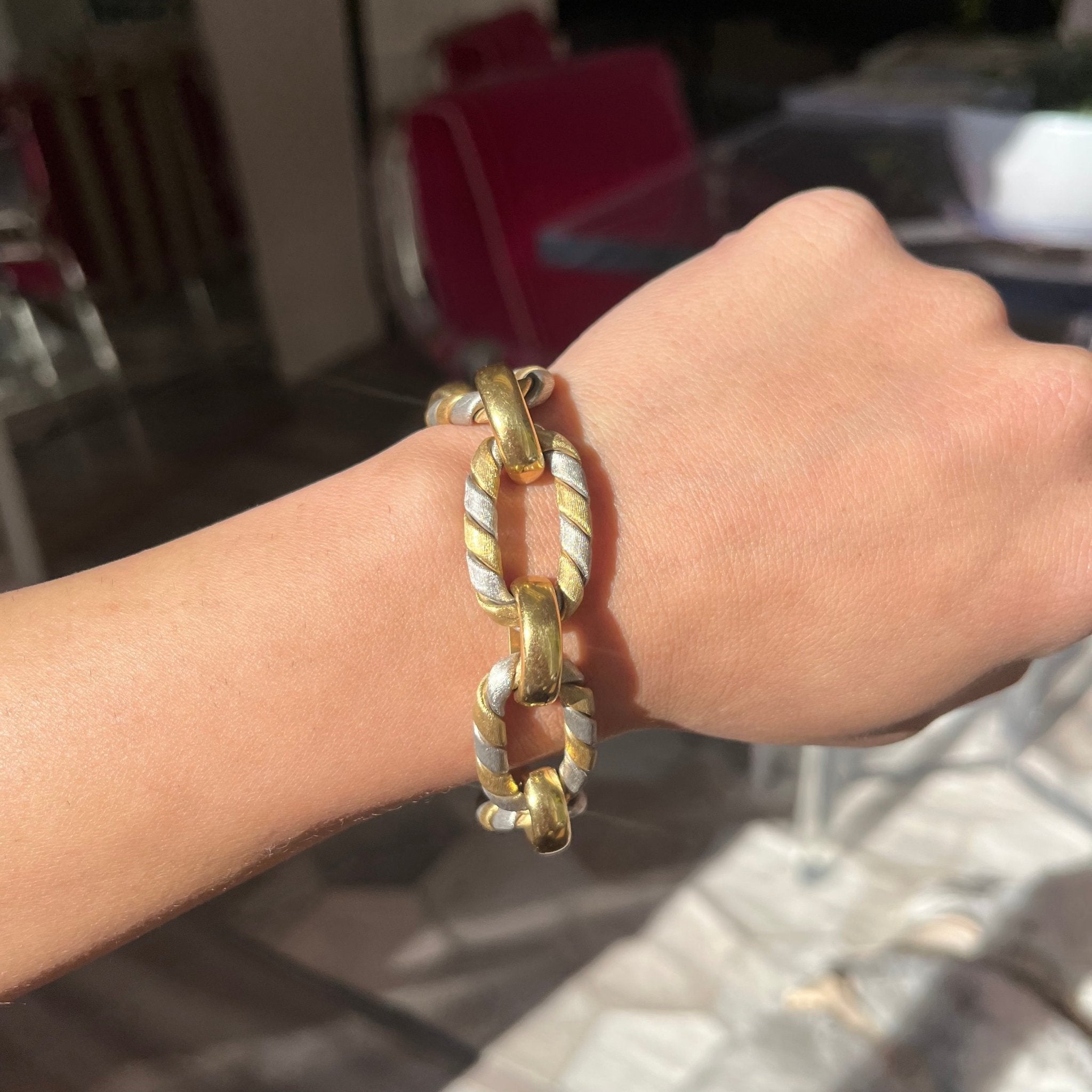 Vintage Two-Tone "Wrapped" Bracelet