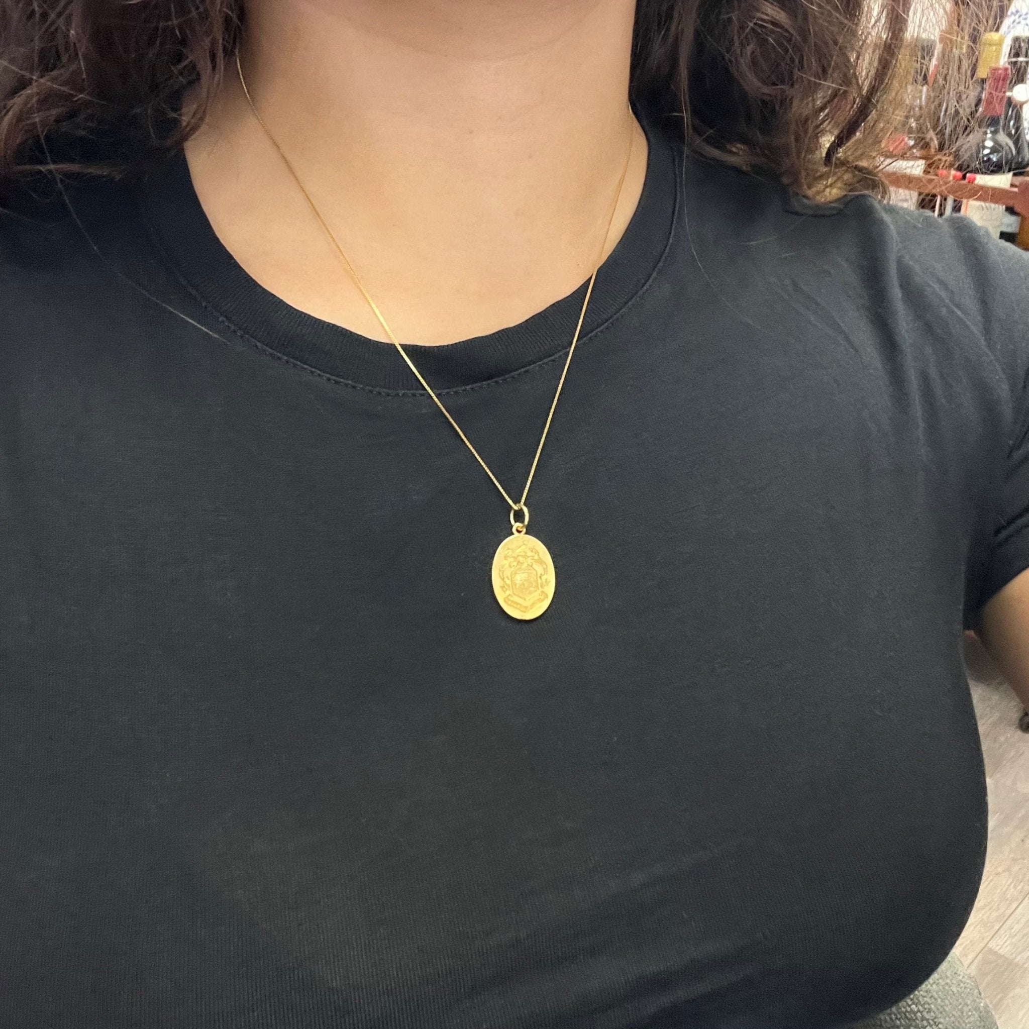 Vintage "Viet-Virtute" Coat of Arms Pendant, by Cartier