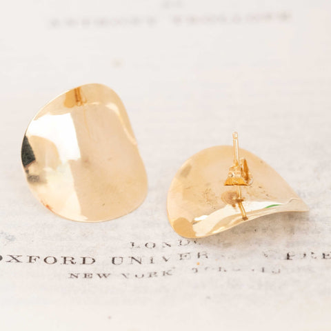 Vintage Wave Disc Earrings