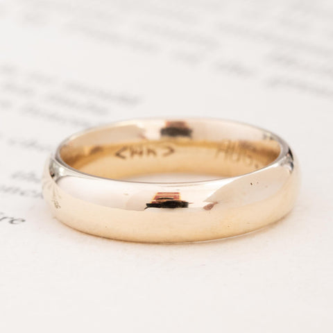Vintage 14kt yellow gold wedding band