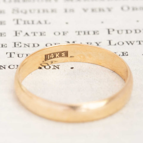 Vintage Wedding Band, 4.12mm