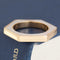 Vintage White Onyx Hexagonal Band