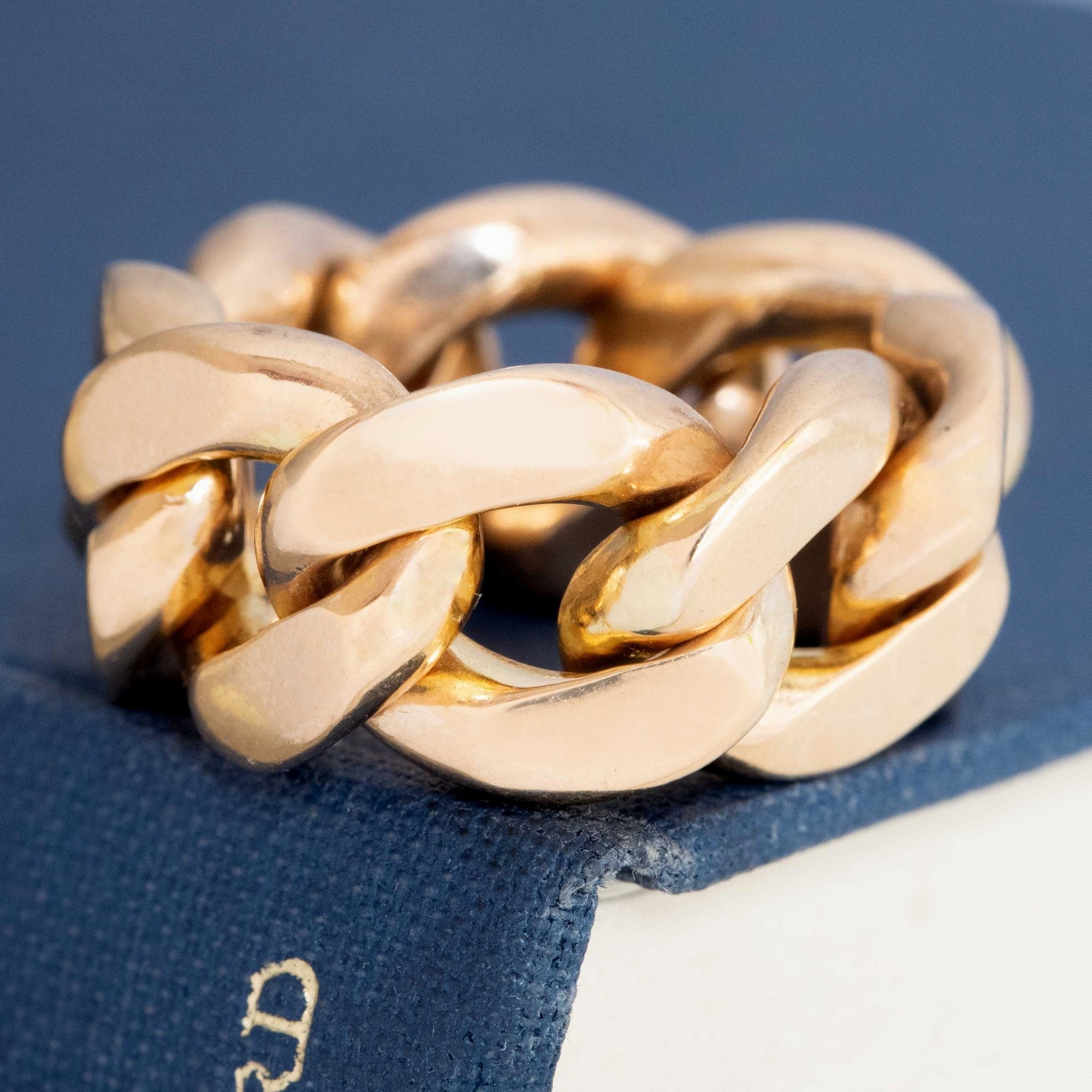 Vintage Wide Curb Link Chain Ring