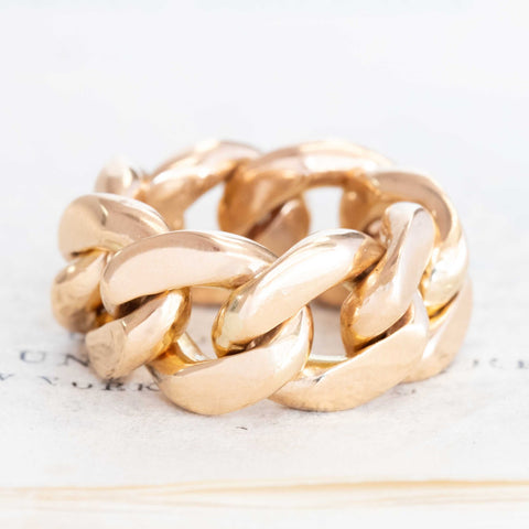 Vintage Wide Curb Link Chain Ring