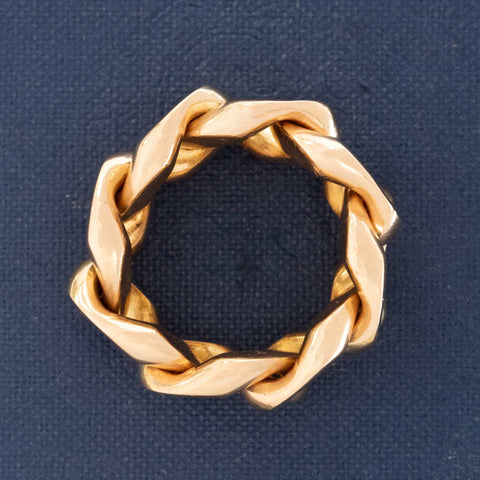 Vintage Wide Curb Link Chain Ring