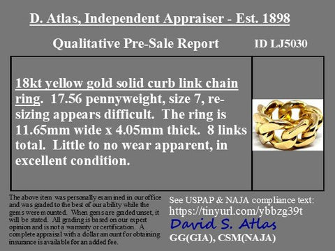 Vintage Wide Curb Link Chain Ring
