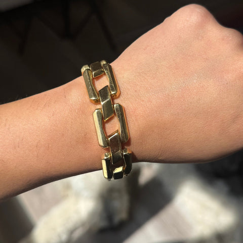 Vintage Wide Gate Bracelet, Italian