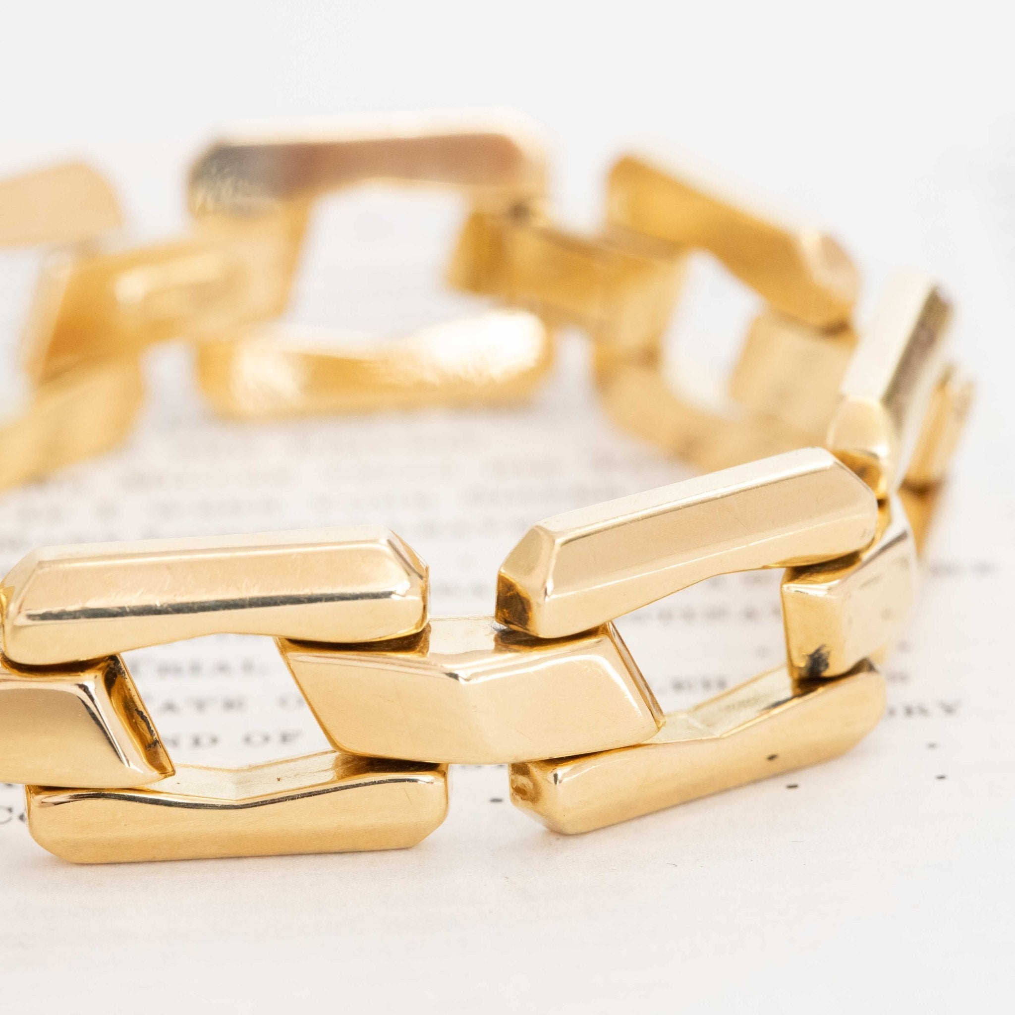 Vintage Wide Gate Bracelet, Italian