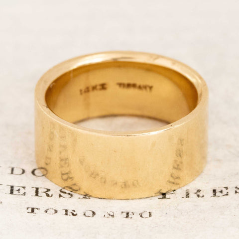Vintage Wide Gold Band by Tiffany & Co.