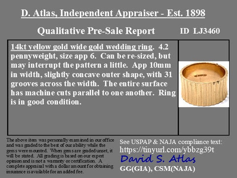 Vintage Wide Grooved Band