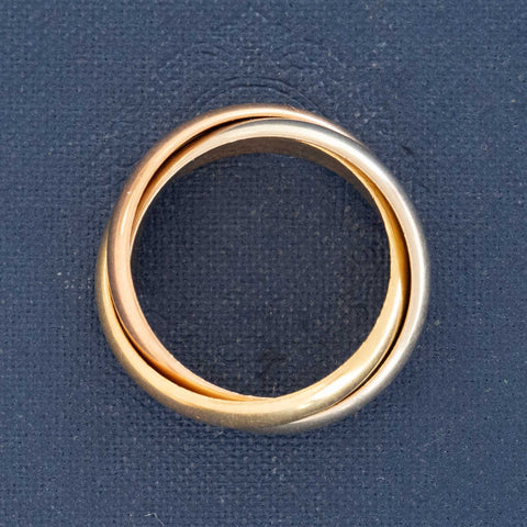 Bold vintage Cartier rolling ring, 18k gold wide version