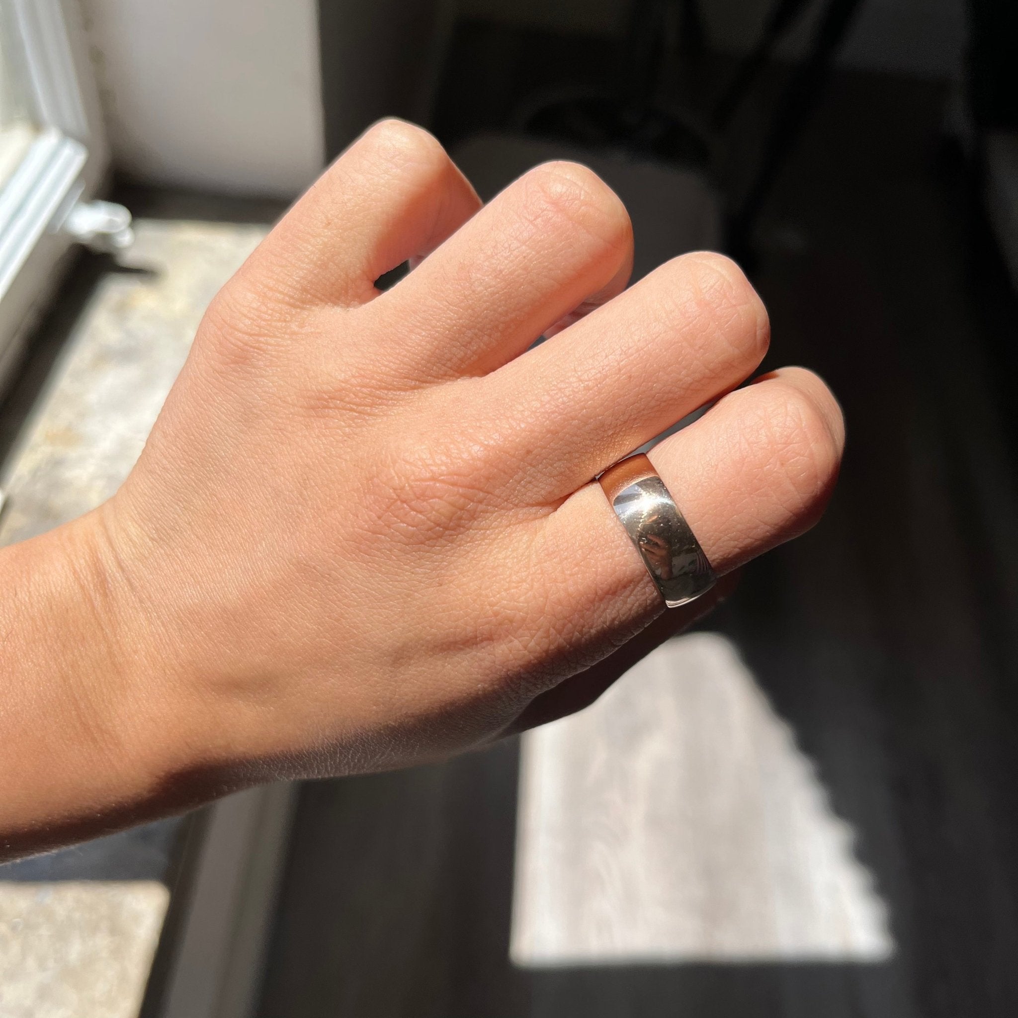 Vintage Wide Wedding Band, 7.4mm