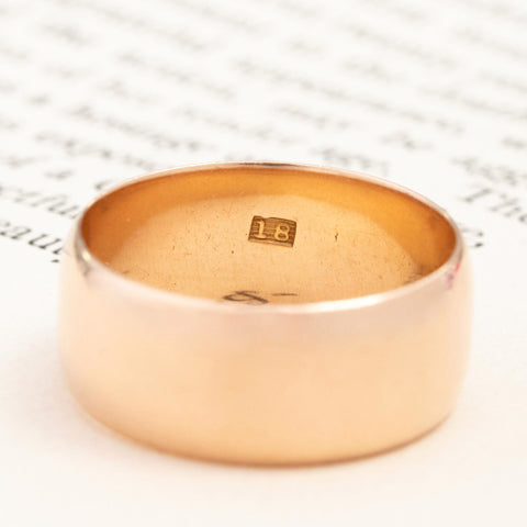 Vintage Wide Wedding Band, 8.15mm