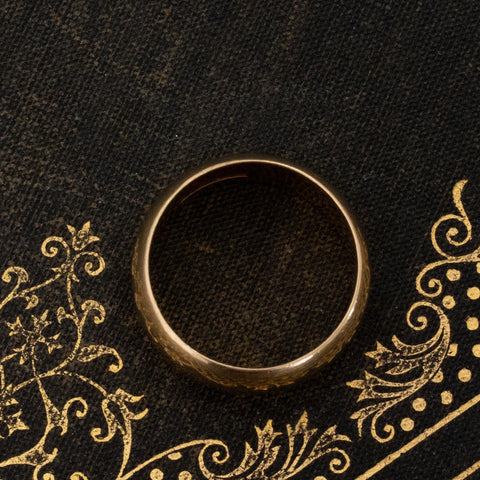 Vintage Wide Wedding Band, 8.7mm