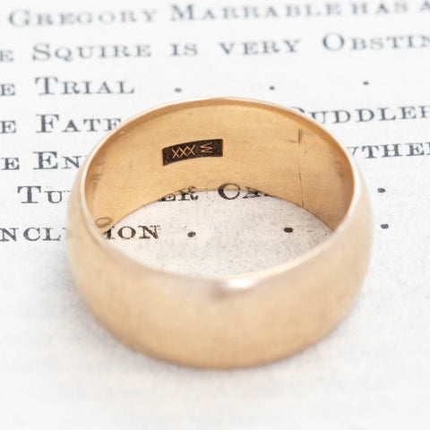 Vintage Wide Wedding Band, 8.90mm