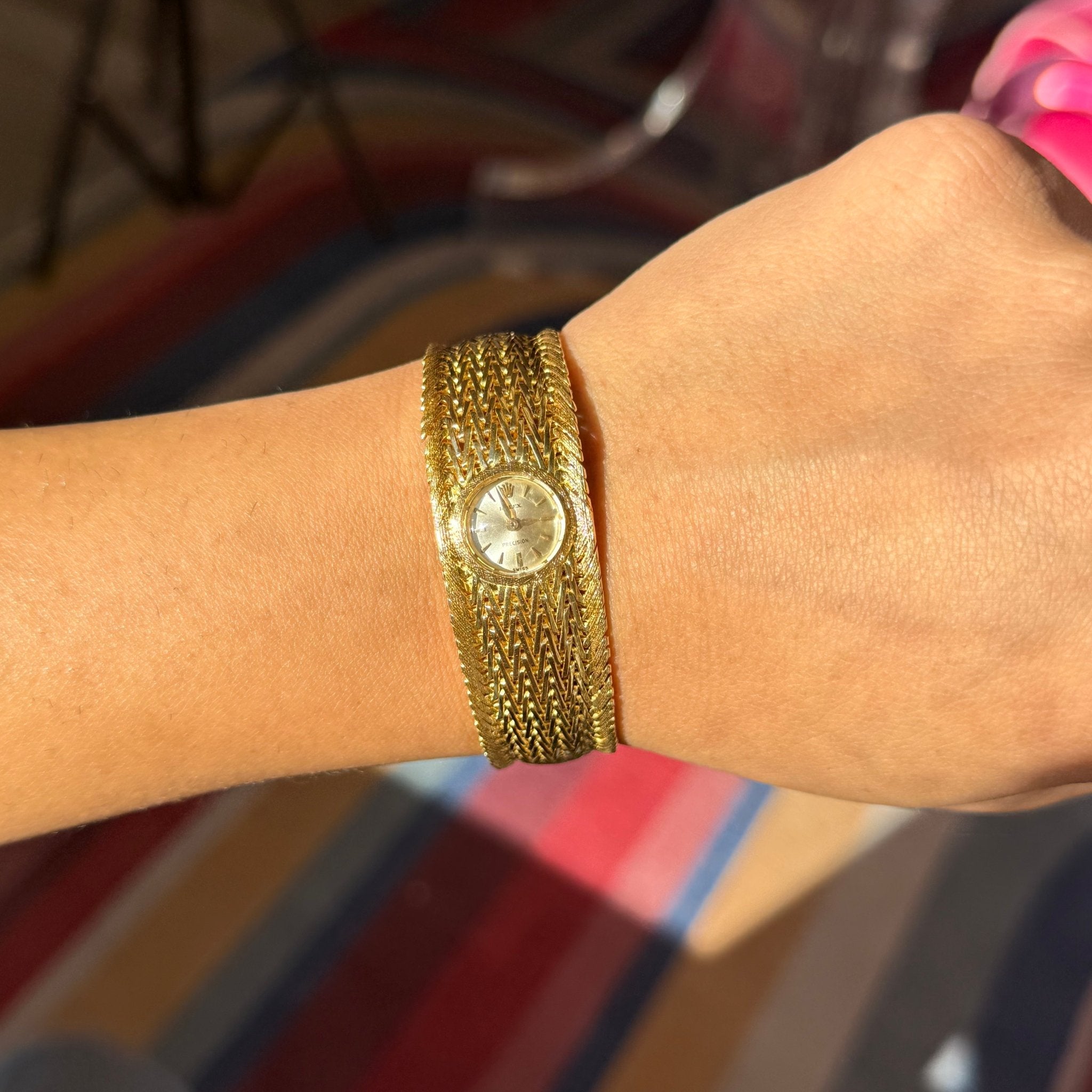 Vintage Wide Woven Watch, by Rolex