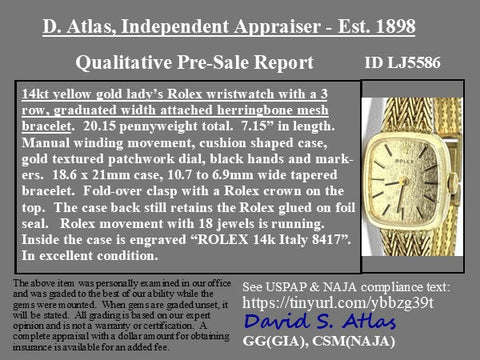 Vintage Woven Gold Watch, by Rolex