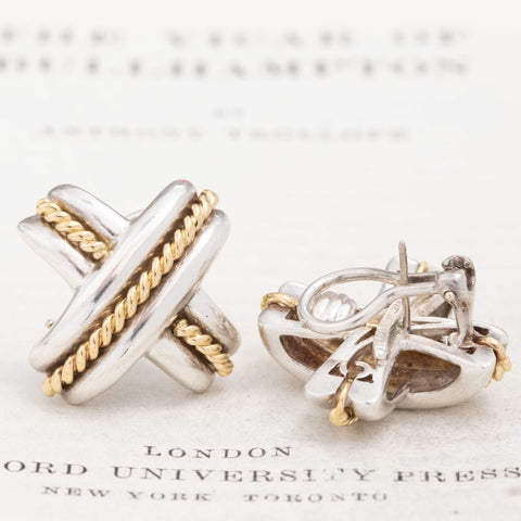 Vintage X Rope Earrings by Tiffany & Co.