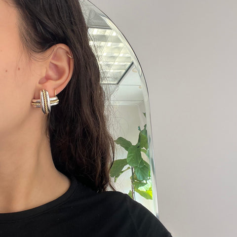 Vintage X Rope Earrings by Tiffany & Co.