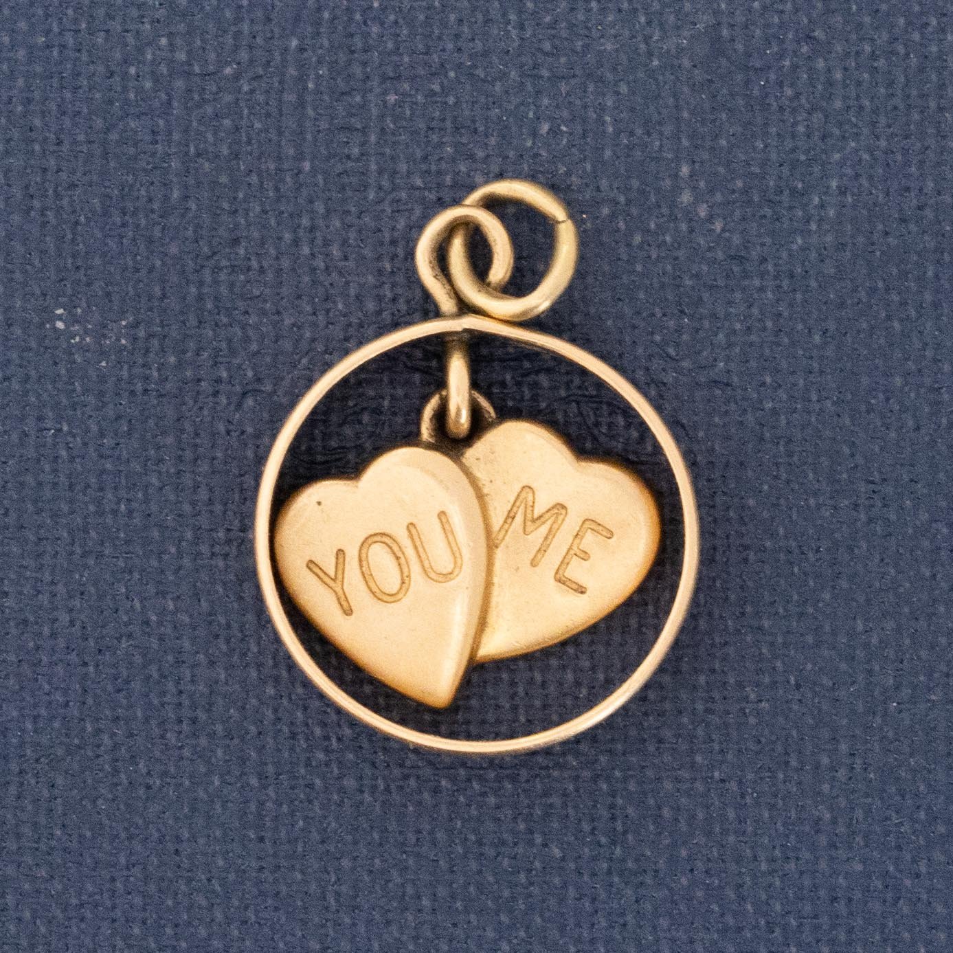 Vintage You & Me Heart Charm