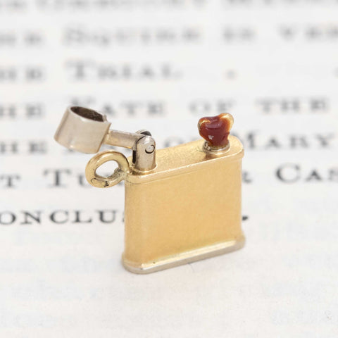 Vintage "You Set my Heart on Fire" Lighter, French