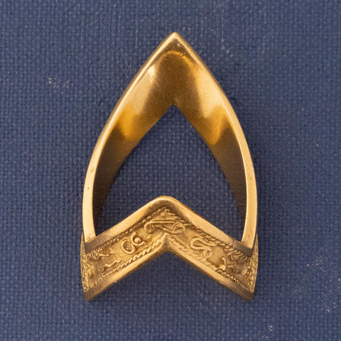Vintage Zodiac V Ring