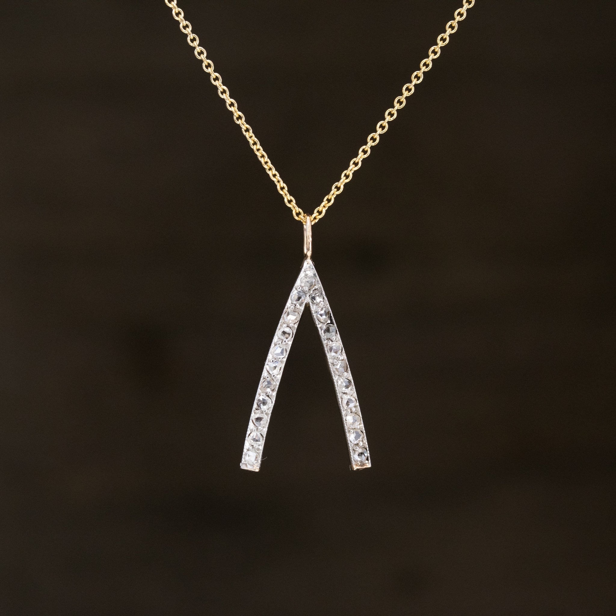 Wishbone Diamond Component Necklace