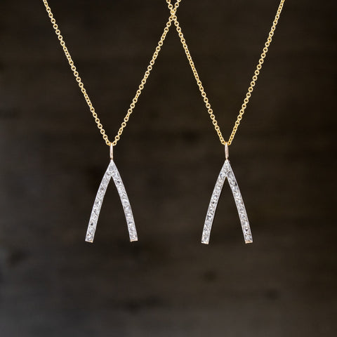 Wishbone Diamond Component Necklace