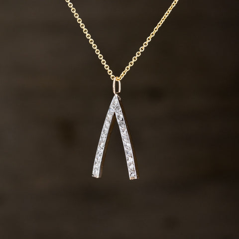 Wishbone Diamond Component Necklace