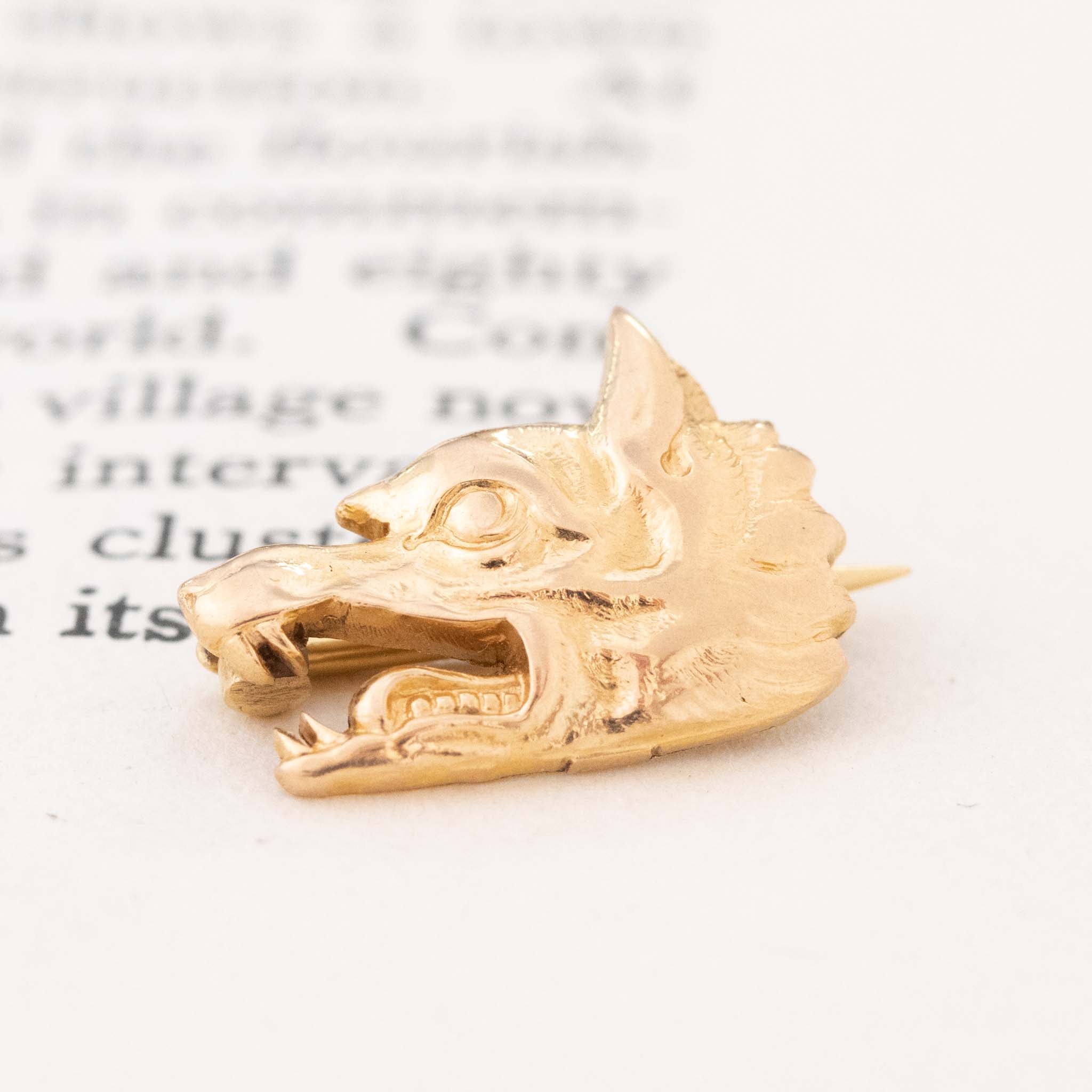 Yale Wolf Head Pin by Tiffany & Co.