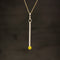 Yellow Enamel Matchstick Pendant/Charm