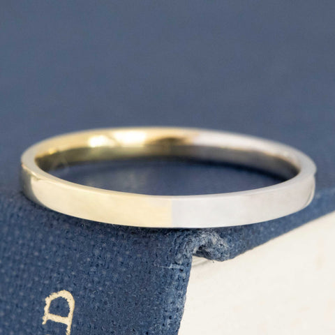 Yin Yang Two-Tone Wedding Band, 2mm