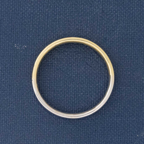 Yin Yang Two-Tone Wedding Band, 3mm
