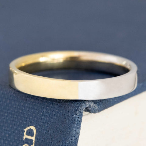 Yin Yang Two-Tone Wedding Band, 3mm