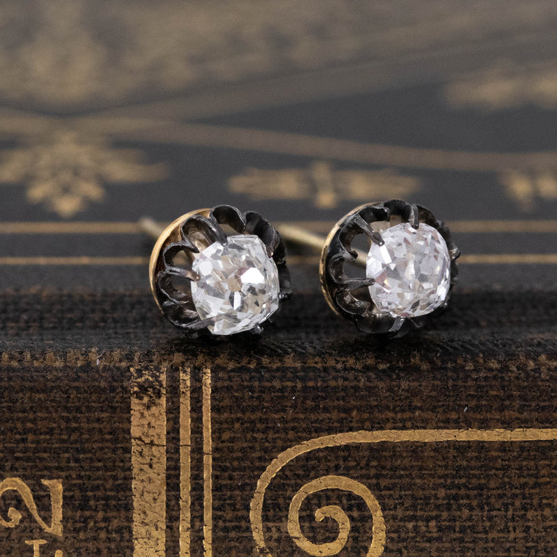 Solitaire 11.66 Carat Diamond Stud Earrings in Platinum at