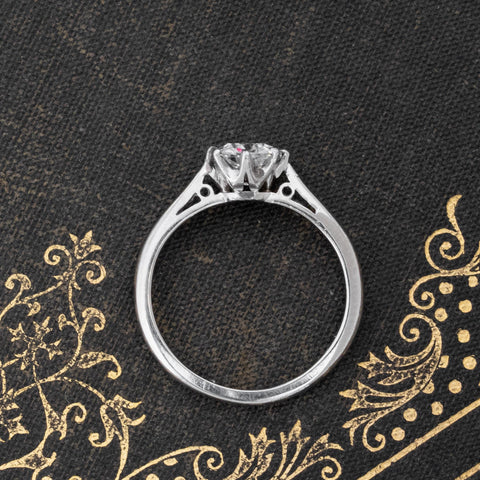 1.12ct Old Mine Cut Diamond Solitaire, GIA D