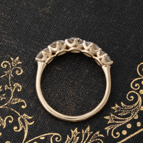 1.34ctw Old European Cut Diamond 5-Stone Band