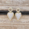 1.50ctw Vintage Diamond Pave  Heart Earrings
